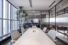 简约办公室过道背景墙设计效果图片