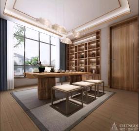 新中式茶室装修效果图