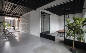 现代工业风办公装修效果图