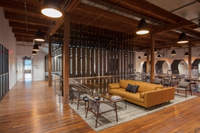 办公室前台科技感设计