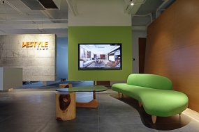 办公时尚简约墙设计效果图