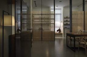 办公室简约背景墙设计效果图