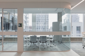 办公室简约植物墙设计效果图