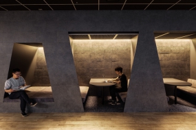 办公简约式风格装修效果图2022