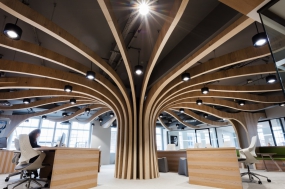 简约风格办公室前台装修效果图2022