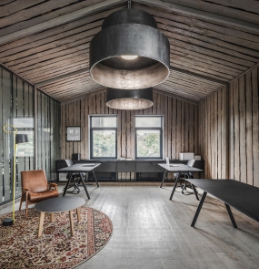 简约中式风办公室装修样板房图