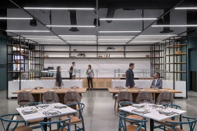 红木风办公室简约装修图欣赏