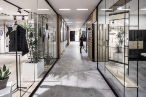 办公室灰白简约时尚风装修风格图片