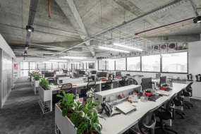 工业风禅意吊顶设计办公室图片