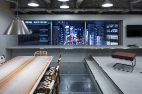 工业风办公室装修效果图休闲区图片