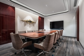 新中式办公室装修简约图片