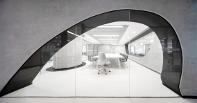 办公空间设计黑白灰图片