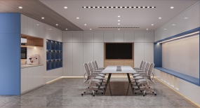 科技风格办公楼装修图