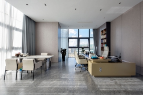 高档中式办公室装修图