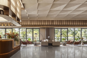 办公空间暖色调装修图片