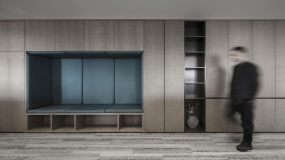 简洁办公楼装修实景图