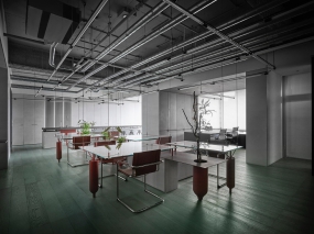 复式办公室装修风格图