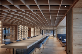 橙色办公室装修图