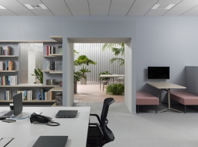 办公室装修效果图灰色风