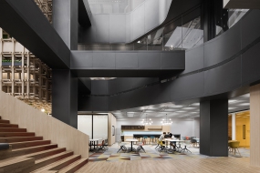 办公楼挑高装修效果图