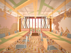 ins风办公室装修实景图