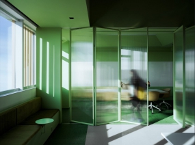 灰白色装修办公室效果图