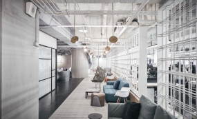 复古办公室装修效果图大全