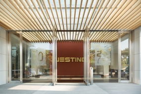 长方带柱子办公室装修效果图