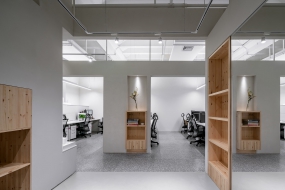 简约现代中式办公装修图