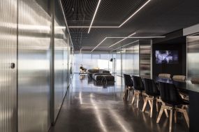 灰白黑办公室装修效果图