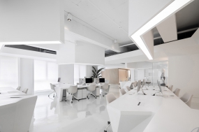 莫兰迪色系办公室装修图