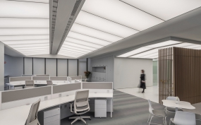 办公室顶部无吊顶装修图片