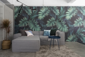 黑色办公桌装修效果图