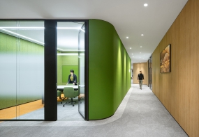 600平小型办公室装修实景图