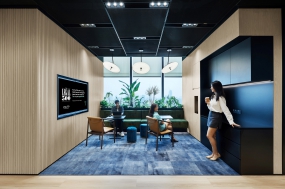 L型办公室吊顶装修效果图大全