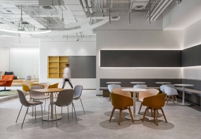 圆形办公区域装修效果图