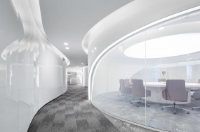 日本风格的办公前台装修图