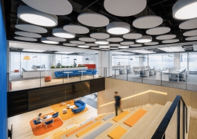 文艺风办公室装修风格图