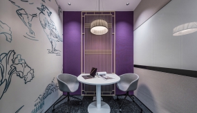 莫兰迪色调办公室装修图