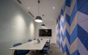 办公室圆弧吊顶装修效果图