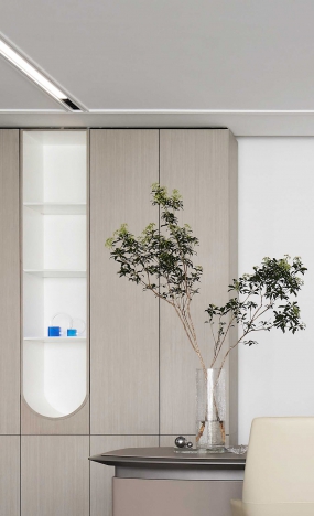 办公装修水泥灰风格案例图