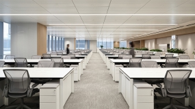 办公室过道简单吊顶装修效果图