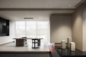 轻奢老总办公室装修效果图