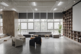 白色简约办公室装修效果图