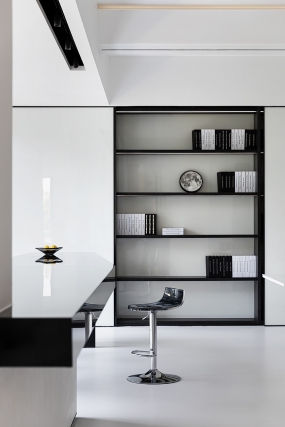 新中式办公室前台装修图