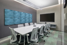 办公区原木色装修效果图