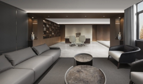 仿民国风办公装修效果图