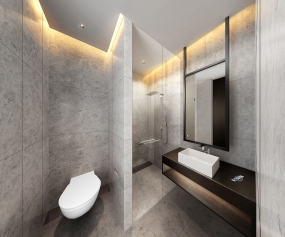 现代办公室装修简约黑白图