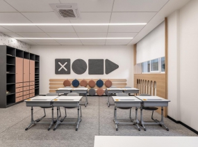 办公室装修格栅效果图