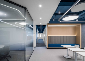 120平方中式办公室装修图